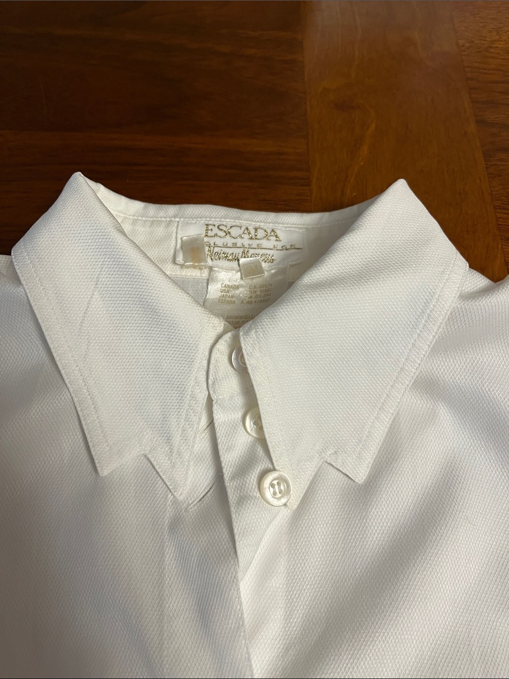 Escada White Long-Sleeve Dress Shirt, set of 2 whites, size 6 USA , cotton - Picture 14 of 17
